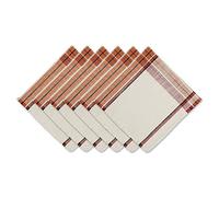 DII Pumpkin Spice Lot de 6 Serviettes de Table Motif écossais 50,8 x 50,8 cm