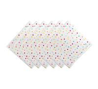 DII Réutilisable et Lavable en Machine, en Coton, confettis Multicolores, 50,8 x 50,8 cm (Lot de 6)