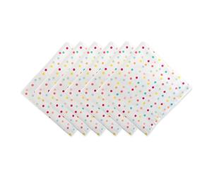 DII Réutilisable et Lavable en Machine, en Coton, confettis Multicolores, 50,8 x 50,8 cm (Lot de 6)