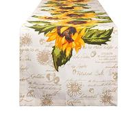 DII Table Top Décor Collection Chemin de Table Printemps et été, 35,6 x 274,3 cm, imprimé tournesols rustiques