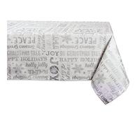 DII Tissu métallique décoratif de Cuisine, Coton, Collage de Vacances argenté, 132,1 x 132,1 cm (carré)