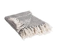 DII Urban Chevron Couvre-lit tissé en Coton, minéral, 127 x 152 cm