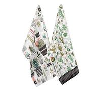 DII Vaisselle d'été en coton, serviettes décoratives surdimensionnées, parfaites pour tous les jours, la cuisine, les vacances et les cadeaux de pendaison de crémaillère, Oasis urbaine, 45,7 x 71,1 cm