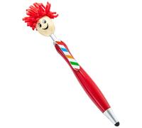 DIIOOMIEEU Lot de 10 stylos à bille multifonctions avec pointe pour écran tactile, stylo à bille rétractable pour l'écriture, le dessin, les notes, rouge