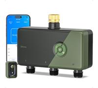 Diivoo programmateur arrosage WiFi 3 Zones avec Entrée en Laiton, minuteur arrosage automatique pour Alexa/Google Assistant, 18 Programmes d'Irrigation,Retard Pluie & Mode Brume pour Jardin et Pelouse