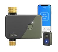 Diivoo Programmateur Arrosage WiFi en Laiton, Compatible Alexa et Google Home, Programmateurs d'irrigation, Retard Pluie & Arrosage Manuel, Arrosage WiFi pour Jardin, Pelouse, Cour