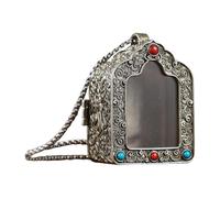 dijiusidy Coffret Gawu avec pendentif de prière tibétain, autel miniature de Bouddha, espace rangement sécurisé pour amulettes et reliques religieuses, bijoux bouddhistes, décoration