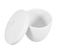 DIKACA Creuset à Haute Température en Céramique 70ml Blanc avec Couvercle