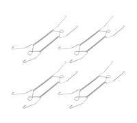 DIKACA Lot de 4 Crochets Muraux en Acier Inoxydable pour Assiettes | W Invisible, Tension à Ressort, Support Mural pour Platters et Cadres, la Cuisine, Espace Compact