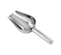 DIKACA Pelle à Nourriture en Acier Inoxydable pour Portions Rapides | Forme Arrondie, Finition Argentée, pour Farine et Sucre, Usage Comptoir de Confiserie et Préparation en Boulangerie
