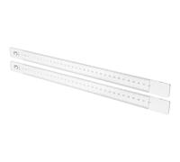 DIKACA Règle à Pâtisserie pour Rouleau à Pâtisserie en Acrylique Argentée avec Bâtonnets de Guidage Règle de Mesure Graduée pour Épaisseur Uniforme de Pâte
