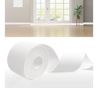 DIKARIYA Plinthe Souple Autoadhésive PVC 50x20mm 6m Blanc, Flexible Ruban Autocollante d'Étanchéité pour Cuisine et Salle de Bain