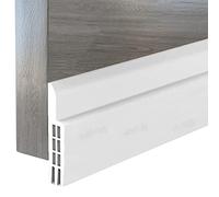 DIKER Bas de Porte Anti Froid, Isolant Porte Anti Bruit, Joint Porte Garage Calfeutrage Adhesif Isolant Silicone, Boudin de Porte Stop Froid Caoutchouc, Bande D'etanchéite Adhésif (2, Blanc)
