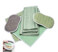 Dilireba Lot de 6 Chiffon Bambou Microfibre, Chiffon Vitre sans Trace, pour Vitres Miroirs Carreaux Carrosserie Microfibre Bambou Vitre Ménage Salle De Bain
