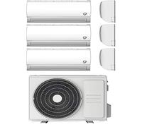 Diloc Air Conditioner Trial MultiSplit Wi-fi, Inverter Air Conditioner 6.1 Kw, Gas R32, D. MULTI360 (9000 + 9000 + 12000 BTU) + Paire de tuyaux en cuivre 1/4 "+ 3/8" (25 mètres (25 + 25) )