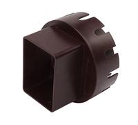 Dilwe Adaptateur de Tuyau de Descente, Connecteur de Vidange d'eau de Pluie en Plastique Durable pour Un Système de Drainage Efficace avec Vis (Brun L 3x4po)