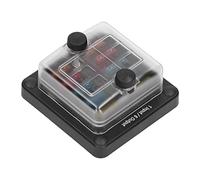 Dilwe Bloc de Fusibles à Lame, Boîte à Fusibles étanche à 6 Voies PA66, Entrée 12 V 24 V 32 100 A avec de Rechange d'avertissement LED pour Voiture, Bateau, Camping-car, Câblage Tout-terrain