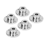 Dilwe Connecteur d'accouplement à C45 Coupleur d'arbre de Guidage en Acier 8 Mm ID Lot de 5 avec Base de 32 Mm Cylindre de 16 Trou de 4 pour le Matériel de Moteur, le Moule et la Transmission