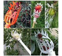 Dilwe Cueilleur de Fruits en Plastique, Outil de Récolte avec Fonctionnalités Faciles à Utiliser, Conception de Dents en Anneau pour Verger et Ferme, 7,87 X 4,13 X 3,14 Pouces (White)