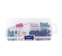 Dilwe Kit de Valves de Climatisation, 50 Joints de Tuyau, Outil Double | Assortiment de services de réfrigération, 20 joints verts et 30 noirs, Service de fuite de tuyaux pour systèmes de véhicules