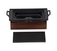 Dilwe Plaque de Cuisson Antiadhésive sans Fumée pour Barbecue Multifonction, en Alliage D'aluminium, 31,7x15x9,2 Cm