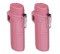 Dilwe Tube de Rangement, Récipient en Plastique Compact Léger et étanche avec Couvercle Hermétique, pour Les Clés et Les Petits Objets de Valeur Pendant Le Voyage (Rosé foncé)