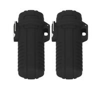 Dilwe Tube de Rangement, Récipient en Plastique Compact Léger et étanche avec Couvercle Hermétique, pour Les Clés et Les Petits Objets de Valeur Pendant Le Voyage (Black)