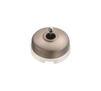 DIMBLER - Interrupteur Va et Vient Porcelaine Blanche Coque Nickel Satiné Réf. 60308513-FONTINI