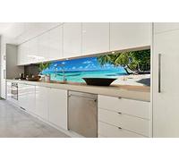 DIMEX Sticker crédence - Cuisine Plage PARADISIAQUE 350 x 60 cm | Mur Arrière de la Cuisine - Crédence adhésive
