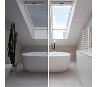 DIMEXACT - Film Anti Chaleur pour velux - Argent chromé - Haute durabilité - 75 cm x 1.5 m - en Rouleau