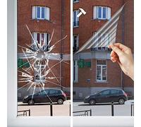 DIMEXACT - Film Anti effraction et Anti Chaleur pour Choc Depuis l'extérieur alu Clair - 125 microns - 152 cm x 2.5 m - en Rouleau