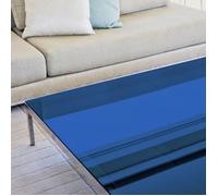 DIMEXACT - Film de protection pour table en verre bleu roi transparent - 152 cm x 0.5 m - En Rouleau