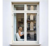 DIMEXACT - Film miroir sans tain repositionnable pour grand vitrage - alu clair - 120 cm x 2 m - en Rouleau