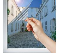 DIMEXACT - Film Miroir sans Tain repositionnable pour Grand vitrage - alu Clair - 60 cm x 0.5 m - en Rouleau