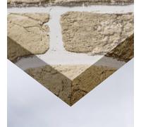 DIMEXACT - Papier peint adhésif effet brique beige - 122 cm x 5 m - en Rouleau