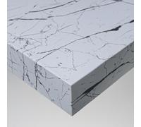 DIMEXACT - Rouleau adhésif effet marbre blanc à rayures noires - 122 cm x 10 m - en Rouleau