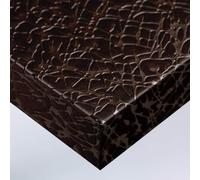 DIMEXACT - Vinyle adhésif effet tissu craquelé chocolat - 122 cm x 10 m - en Rouleau