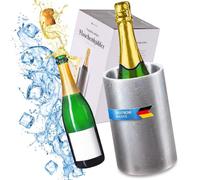 Dimono® Rafraîchisseur de Bouteille Inox - Seau à Champagne Élégant | Double paroi isolante, diamètre 12 cm - compatible vin, champagne, bière - design intemporel