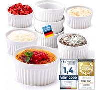 Dimono® Ramequins Céramique, Set de 8 Coupelles à Crème Brûlée 170 ml