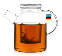 DIMONO® Théière en Verre 1500 ml avec Filtre à Thé Soufflée à la Bouche