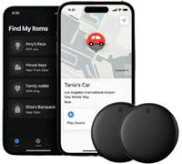 Dimova GPS GP90 Tracker, Traceur Intelligent pour Clés, Bagages Et Portefeuilles - Compatible avec L'application Find My D'apple/Android(Android-Paquet de 2)