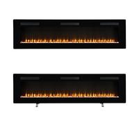 Dimplex - Sierra 72"" - Cheminée électrique avec chauffage murale ou sur pied - Optiflame, 1600W, Commande via application