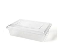 DimyFew Boîte Conservation avec Couvercle Empilable Boîte Rangement Alimentaire Robuste Contenant pour Professionnels, 65.5cm X 45.5cm X 16.5cm, Grand Modèle Bas, Boîte De Rangement Rectangulaire