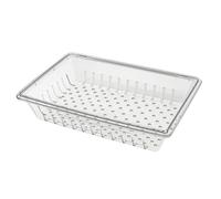 DimyFew Boîte Conservation avec Couvercle Empilable Boîte Rangement Alimentaire Robuste Contenant pour Professionnels, 65.8cm X 45.5cm X 13.2cm, Boîte De Drainage Ajourée
