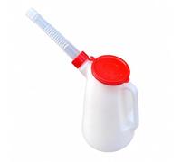 DimyFew Burette d'Huile Automobile Professionnelle Burette Distributeur Flacon Verseur Outil Bec Flexible Antigoutte avec Capuchon et Filetage Réservoir, 1.2L, Red Cap Red Ring