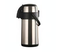 DimyFew Récipient Isotherme à Pompe En Acier Inoxydable Grande Capacité Carafe Isotherme Pompe Maintien Thermique Longue Durée Dispenser Pot Inox, Argent, Acier Inoxydable, 3.5L