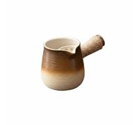 DimyFew Théière en Céramique Bouilloire Thé Cafetière Verseuse Cruche Résistante à pour Chauffage Direct Émail Style, 500 Ml, Rétro, Pot À Thé Avec Poignée En Corde, Glaçure Dégradée