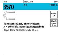 DIN 3570 Etrier en acier rond A 4 A 530 / NW 500 M 24 A 4 S