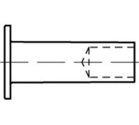 DIN 733 Rivets semi-creux cuivre B 5 x 12 Cu S 100 pces