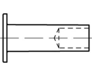 DIN 733 Rivets semi-creux cuivre B 8 x 20 Cu S 100 pces